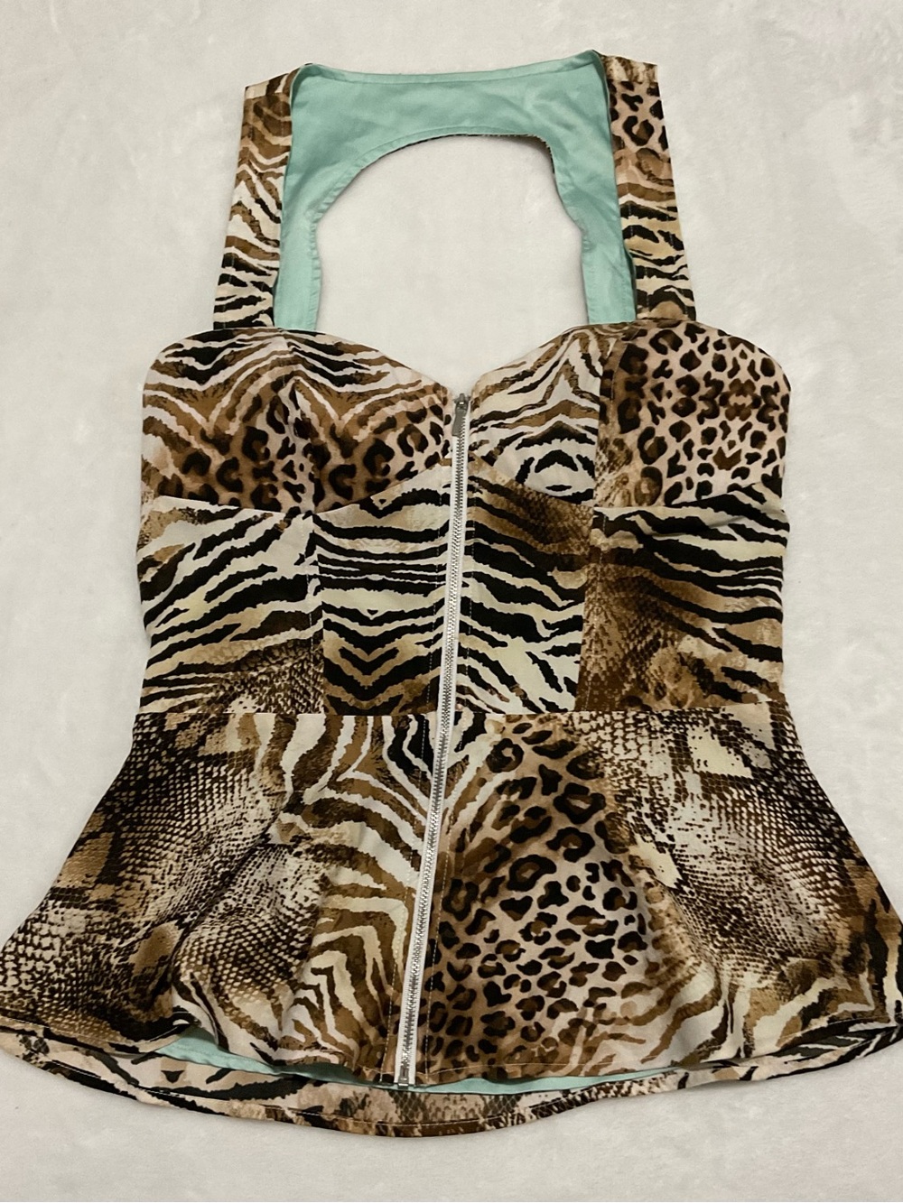 Animal Print Top BEBE Size M